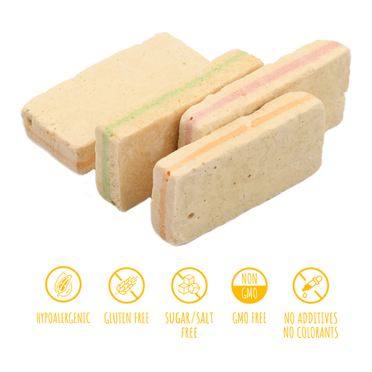 Recompense pentru câini MAVSY, cheesecake cu mar, merisoare si mango, 50 g