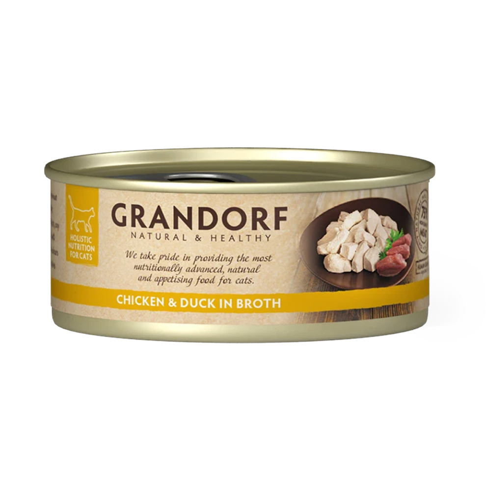 Hrana umeda pentru pisici, Grandorf, Pui/Rata, Adult