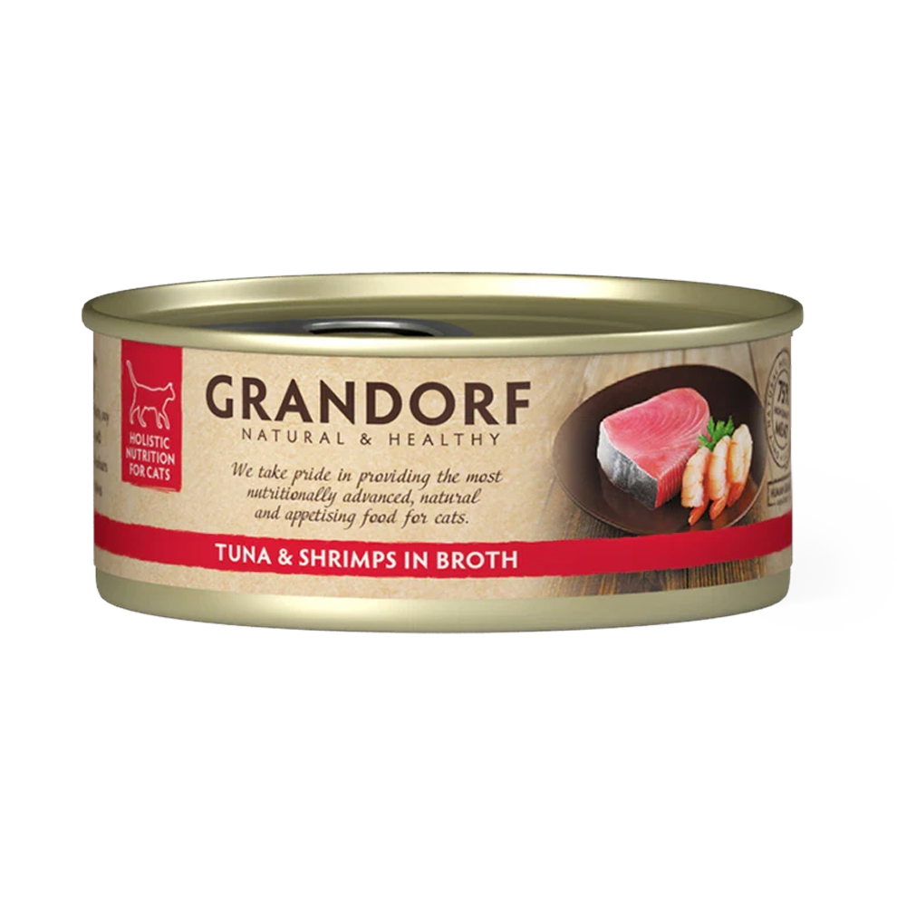Hrana umeda pentru pisici, Grandorf, File ton/Creveti