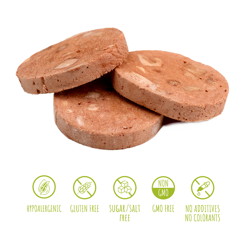 Recompense pentru câini MAVSY, foie gras din rata cu mar caramelizat, 50 g
