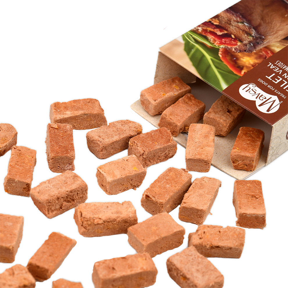 Recompense pentru câini MAVSY, filet mignon din vita cu rosii uscate, 50 g