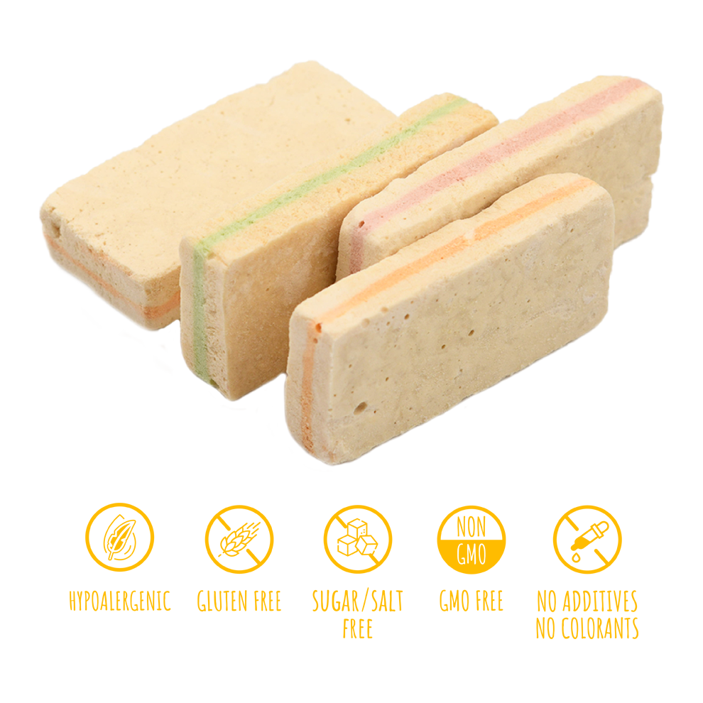 Recompense pentru câini MAVSY, cheesecake cu mar, merisoare si mango, 50 g