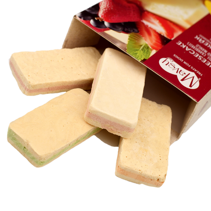 Recompense pentru câini MAVSY, cheesecake cu mar, merisoare si mango, 50 g