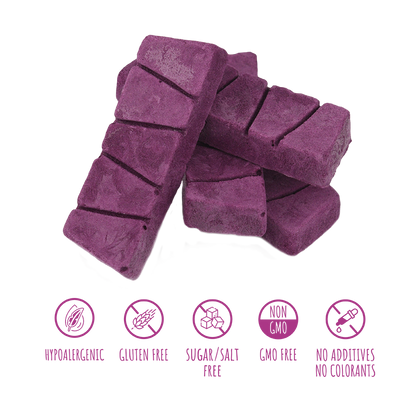 Recompense pentru câini MAVSY, fondant de ciocolata cu cartof violet, 50 g