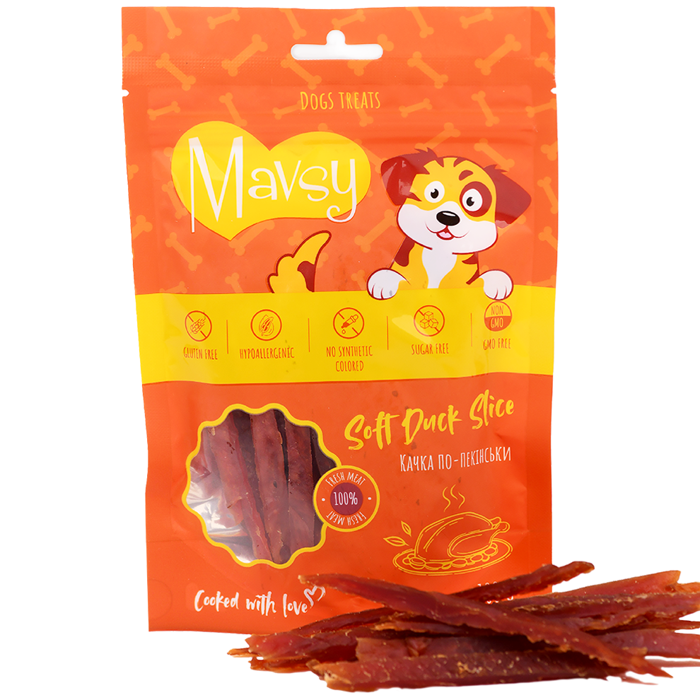Recompense pentru câini MAVSY, cu rata Pekineza, 100 g
