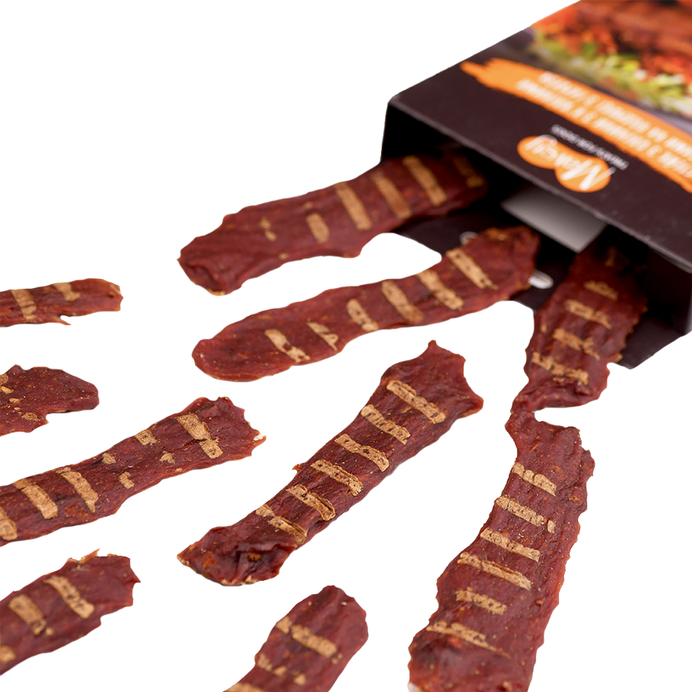 Recompense pentru câini MAVSY, steak din carne de cerb cu rosii uscate pe un pat de dovleac, 100 g
