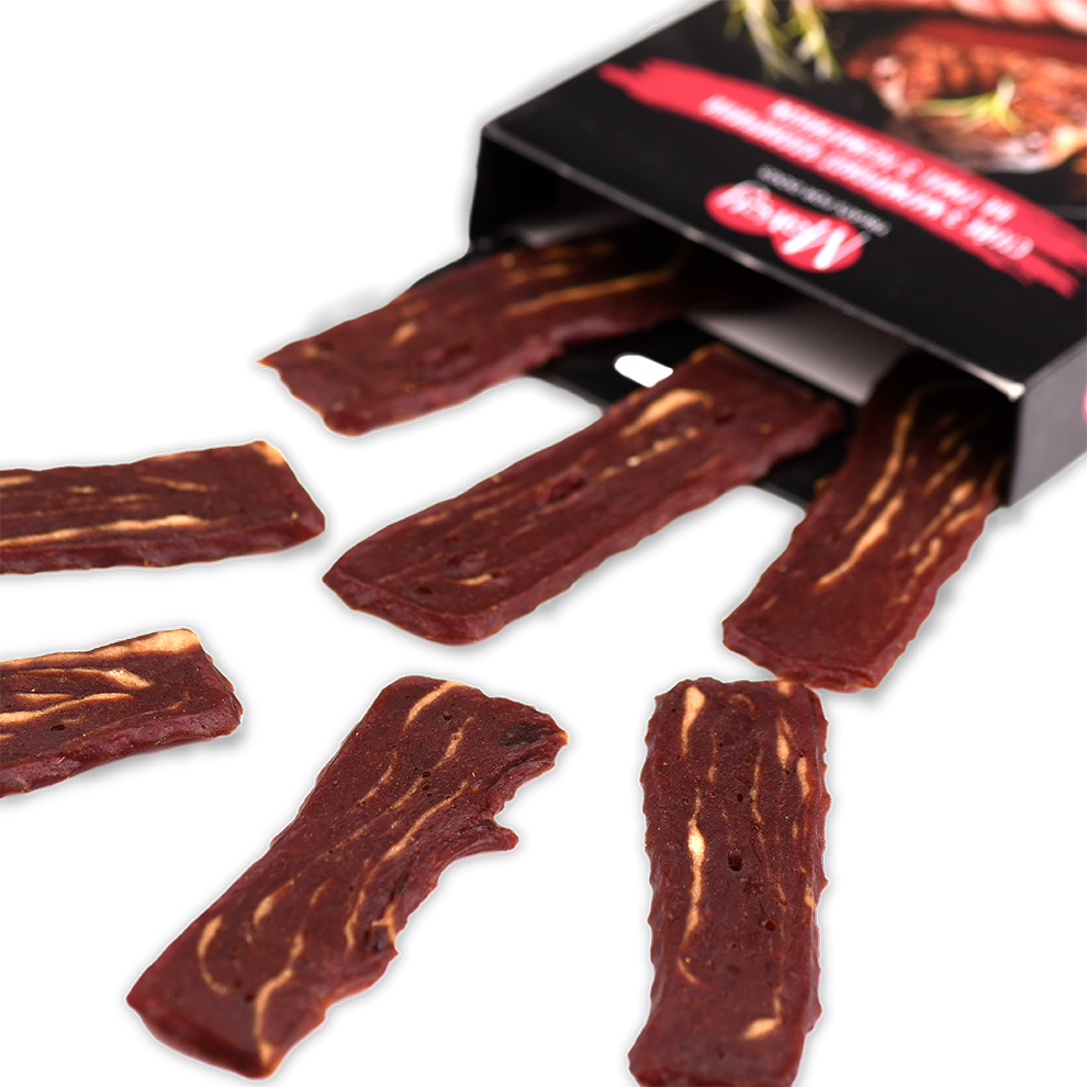 Recompense pentru câini MAVSY, steak din carne de vita marmorita la gratar cu rozmarin, 100 g