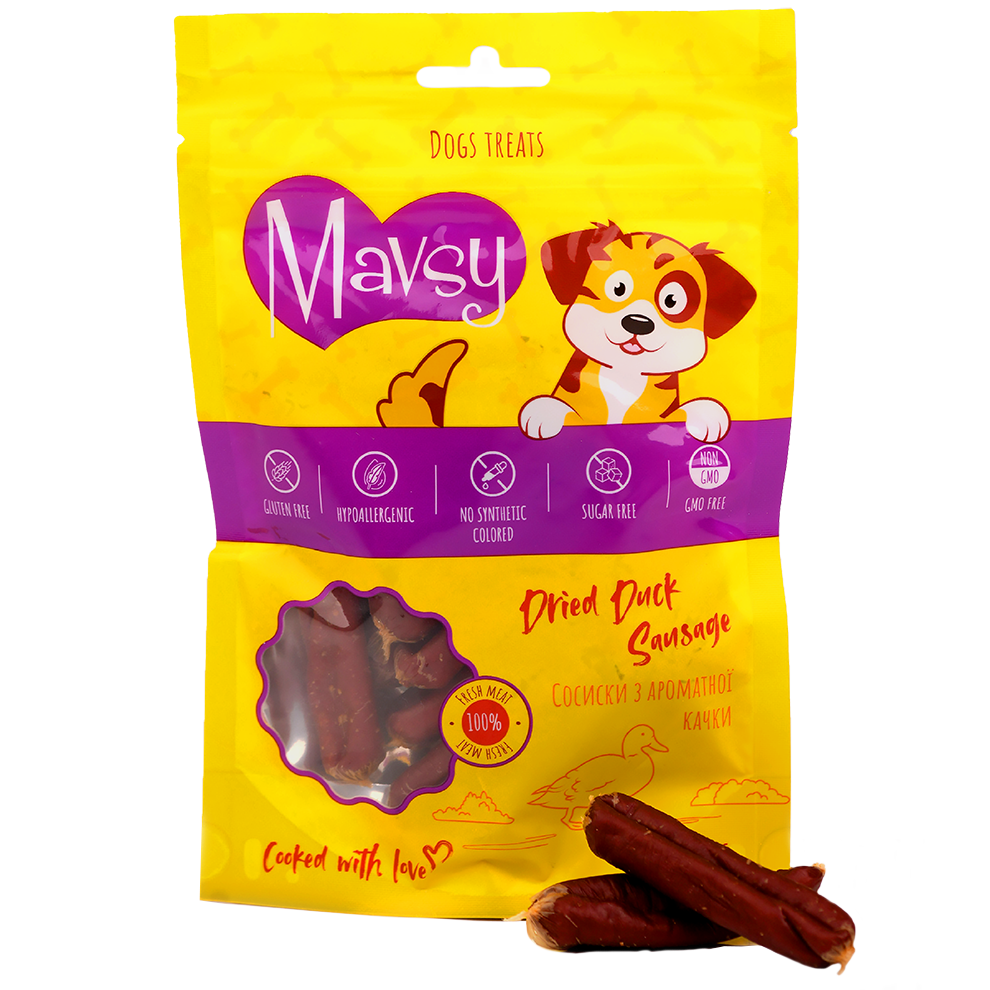 Recompense pentru câini MAVSY, mici cu rata, 100 g