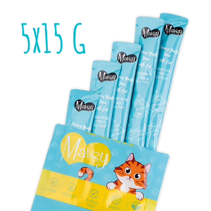 Recompense pentru pisici MAVSY, cu ton si cod, 75 g