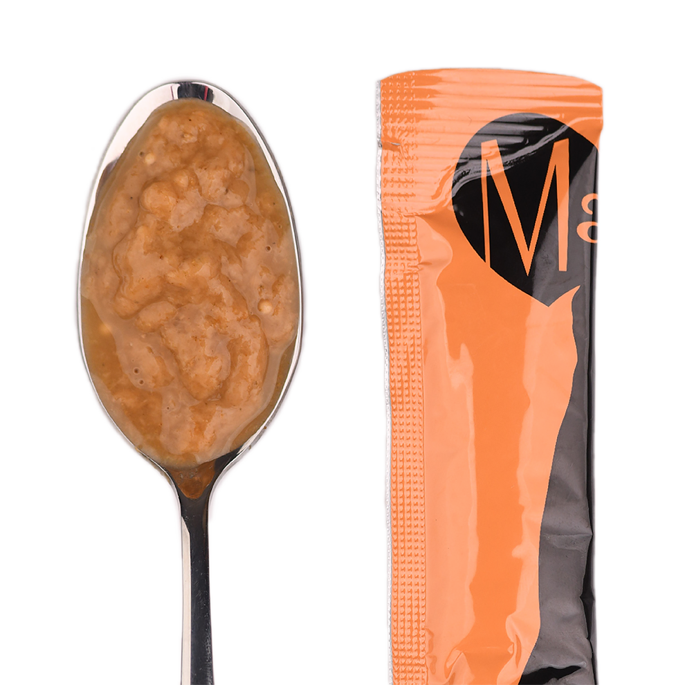 Recompense pentru pisici MAVSY, cremoase de lings cu somon cu scoici si caviar rosu pentru pisici, 75 g