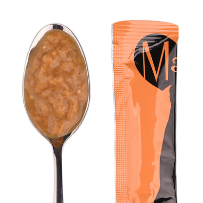 Recompense pentru pisici MAVSY, cremoase de lings cu somon cu scoici si caviar rosu pentru pisici, 75 g