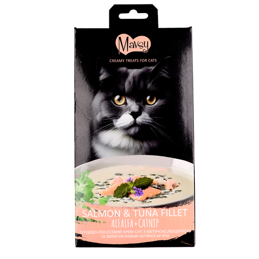 Recompense pentru pisici MAVSY, cu pateu de piept de rata, sufleu de merisor, 75 g