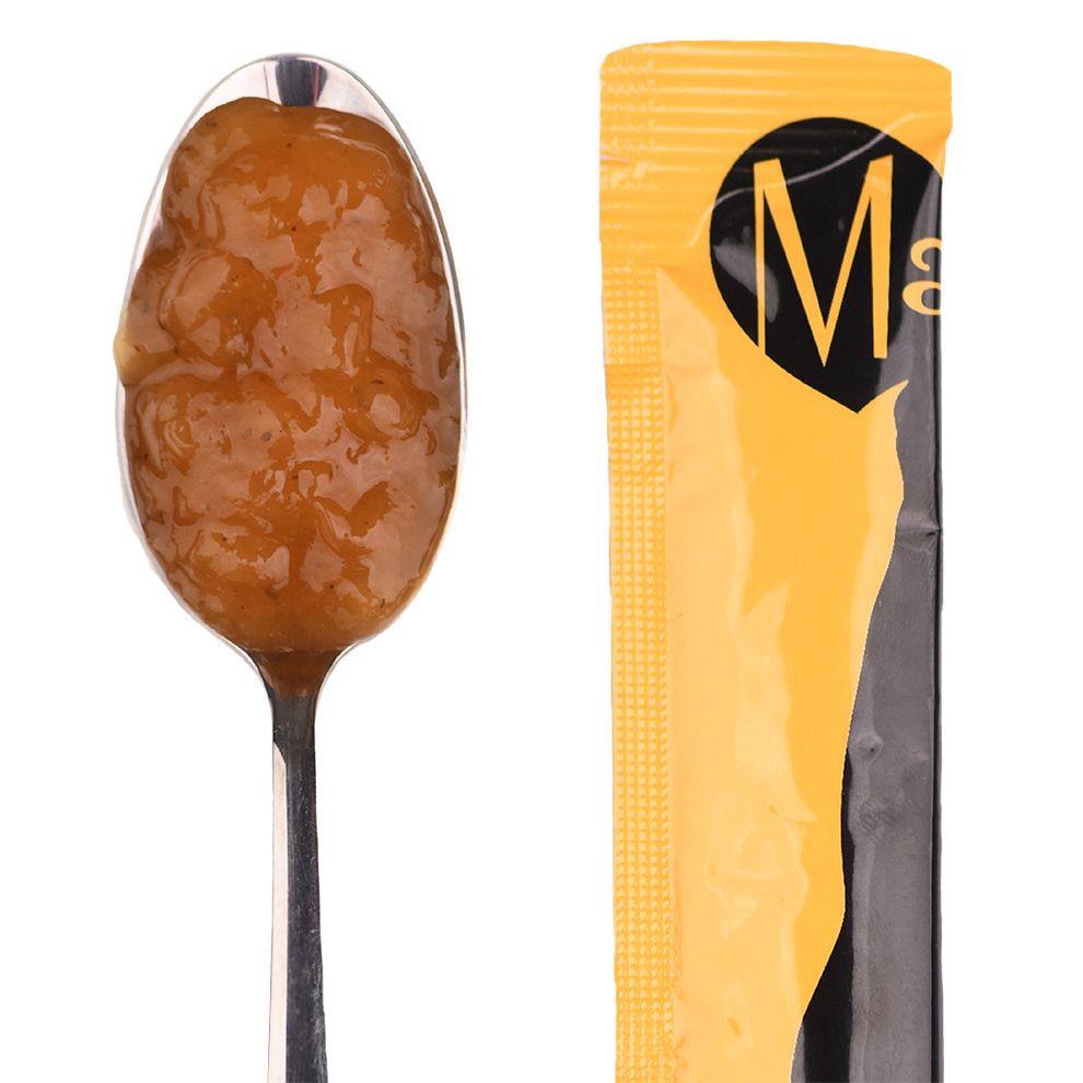 Recompense pentru pisici MAVSY, forma de marmelada vegana de mere cu seminte de plantain cu o urma de iarba de pisica, 75g