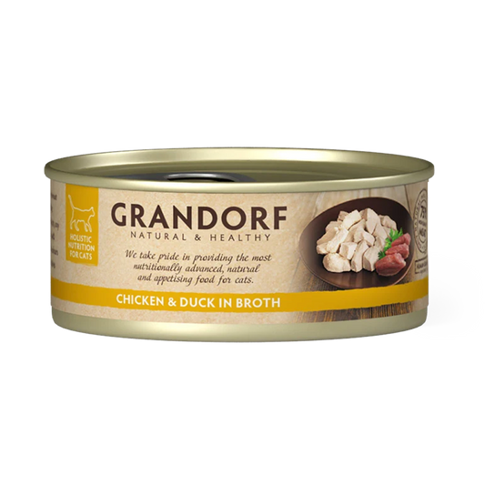 Hrana umeda pentru pisici, Grandorf, Pui/Rata, Adult