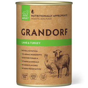 Hrana umeda pentru câini Grandorf, Miel & Curcan, pentru câini adulti