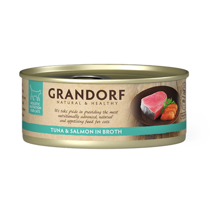 Hrana umeda pentru pisici Grandorf, cu Filet de Ton si Somon