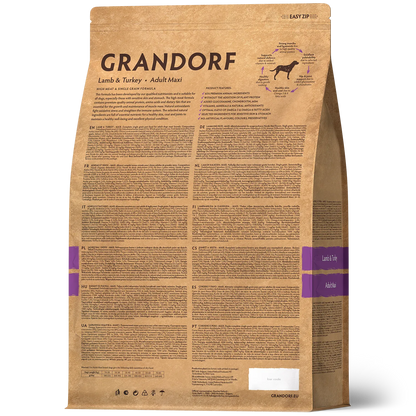 Hrana uscata pentru câini Grandorf, Miel si Curcan, pentru rase mari